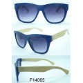 F14065 Novo Customed Sunglass com braços de bambu